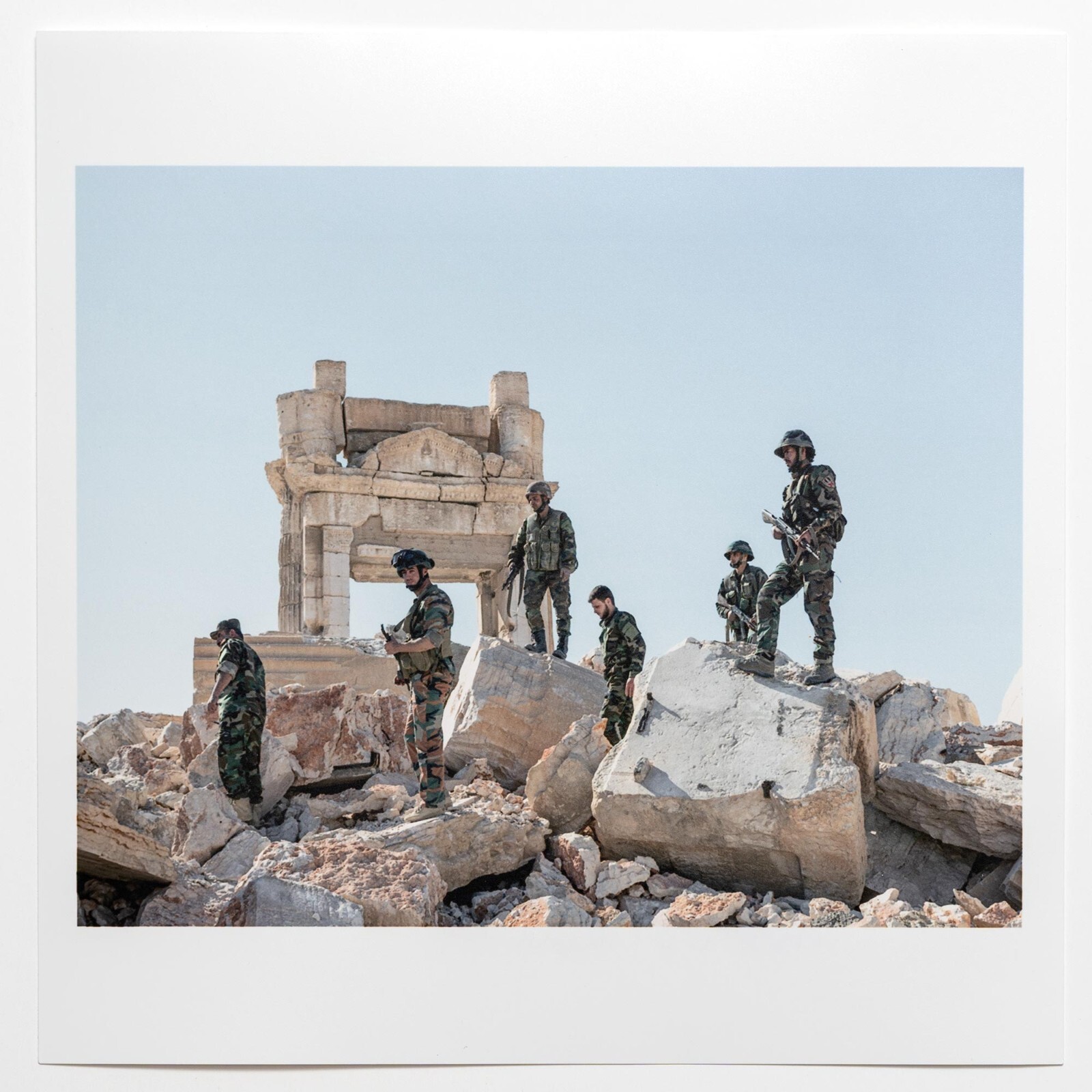 SIGNED Lorenzo Meloni Photo – Palmyra, Syria. 2016. Magnum Square Print 6×6″