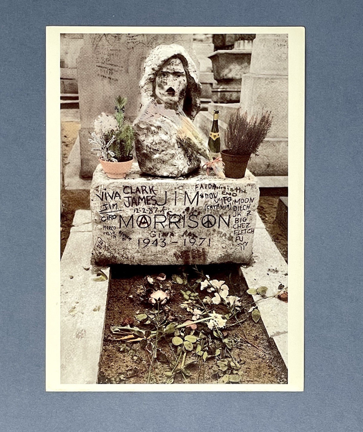 Pere Lachaise Paris 1988 Art Photo Print Card Fotofolio 4”x6” Doors Jim Morrison