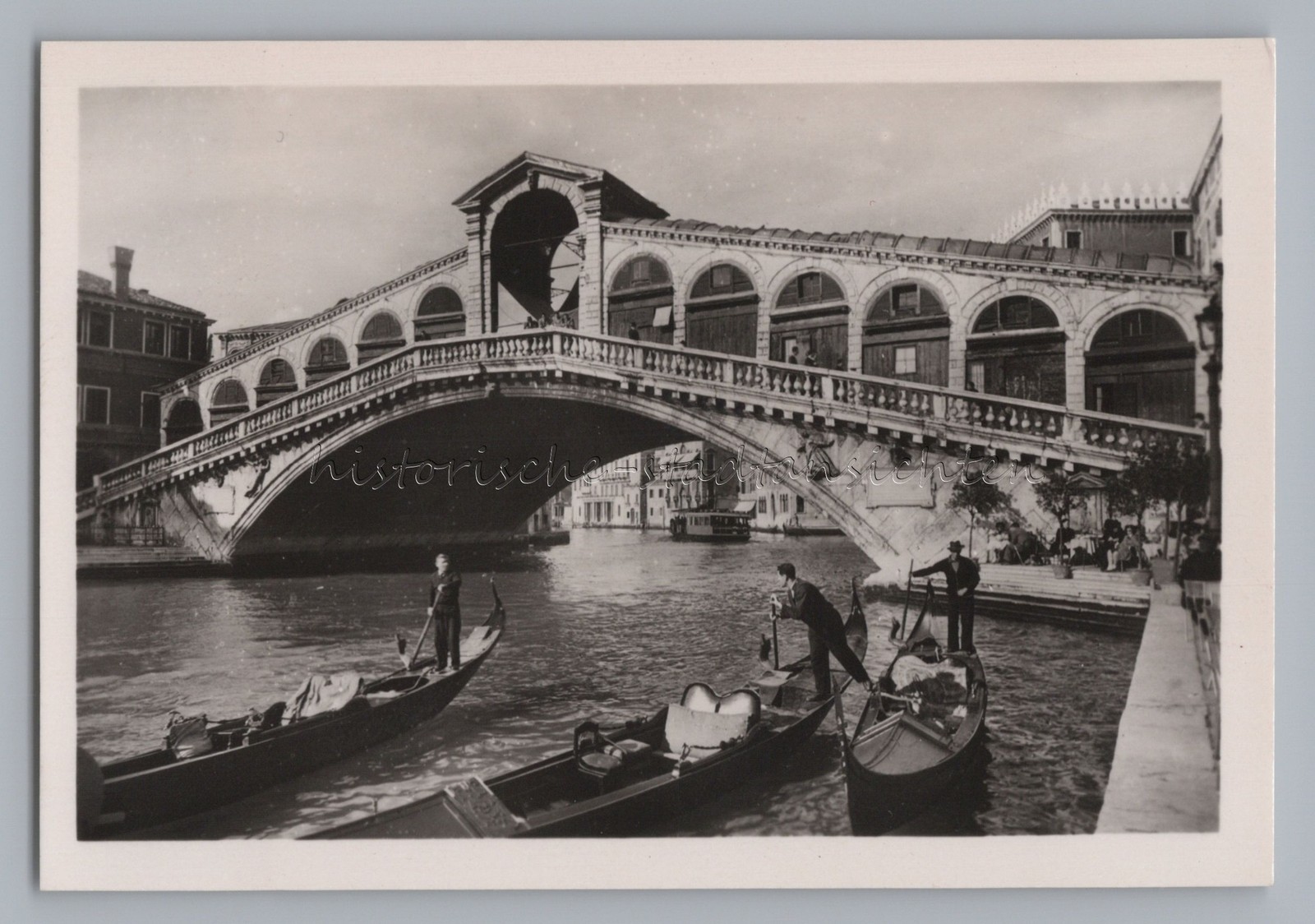 Venice Venezia Italy 1954 – Rialto Bridge – Old Photo 1950s