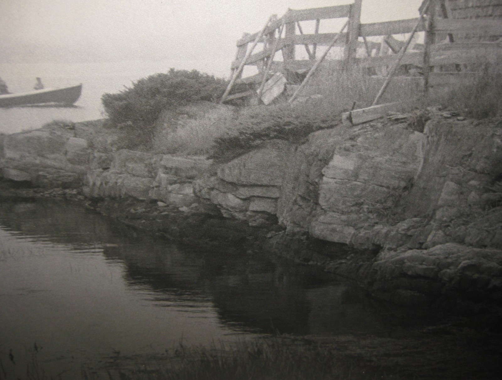 Vintage HARVEY FALK Lauderdale Lake Fishing Shack FLORIDA Pictorialist PHOTO