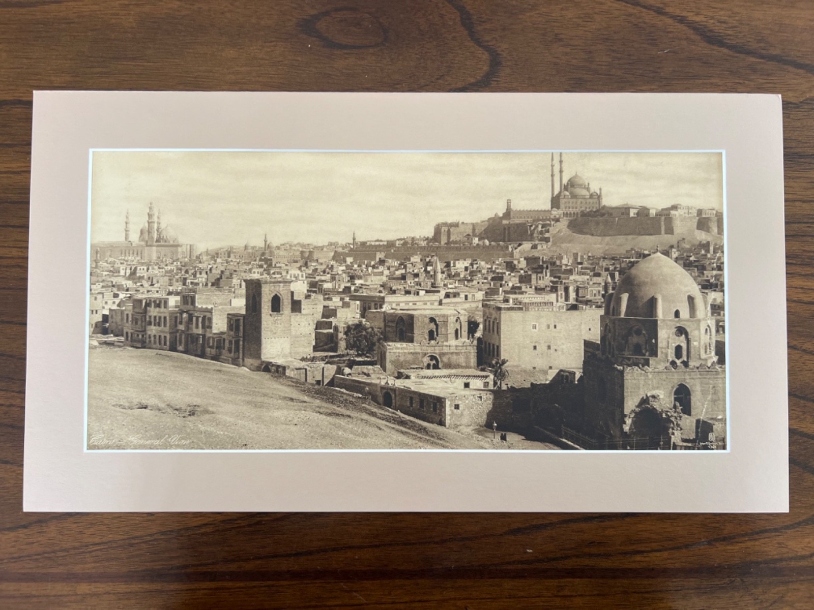 Lehnert and Landrock Antique Photo “Cairo-General View” w/ Matt