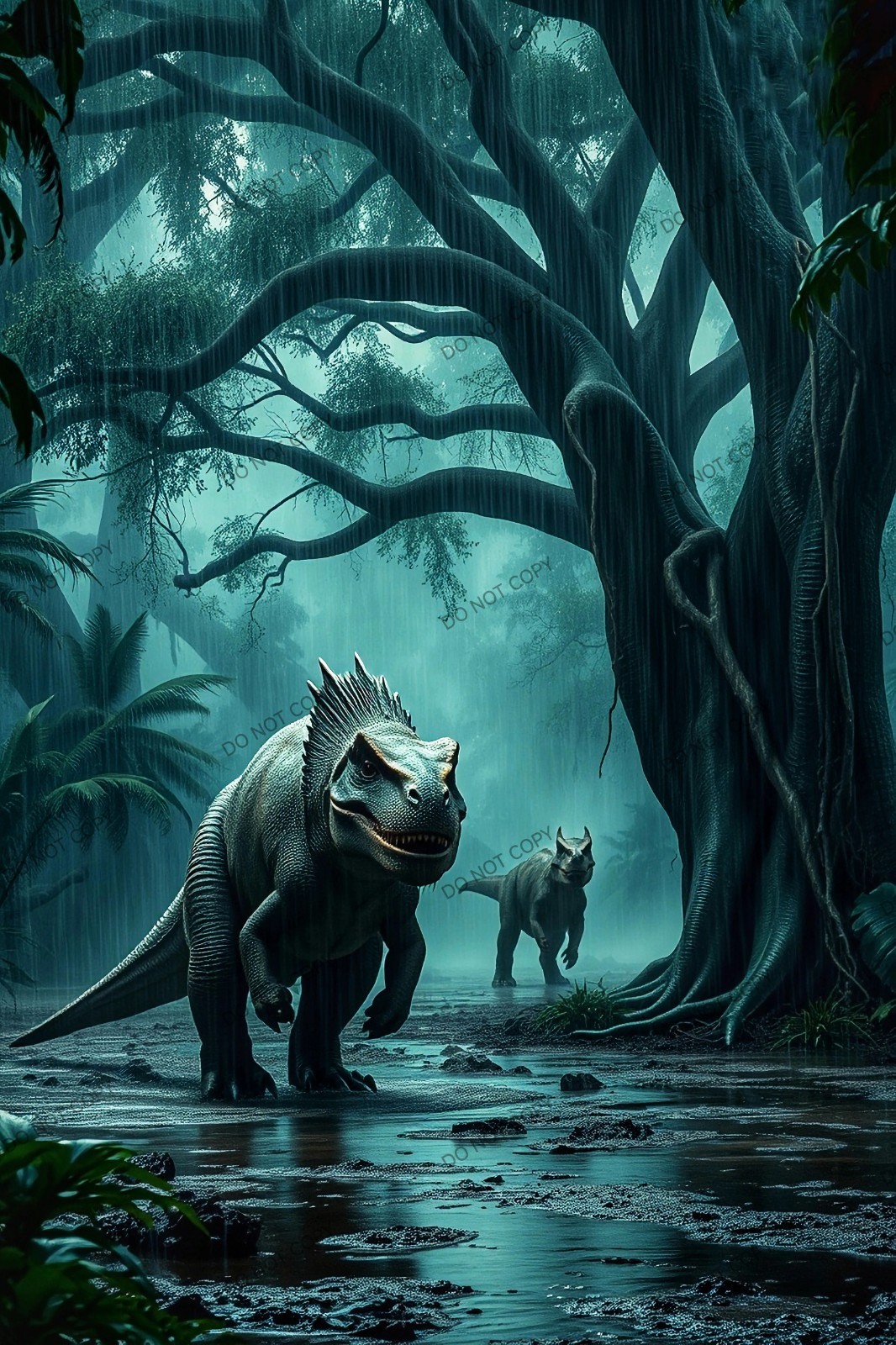 Digital Image Picture Photo Wallpaper Background Desktop Dinosaur 4 Print AI Art