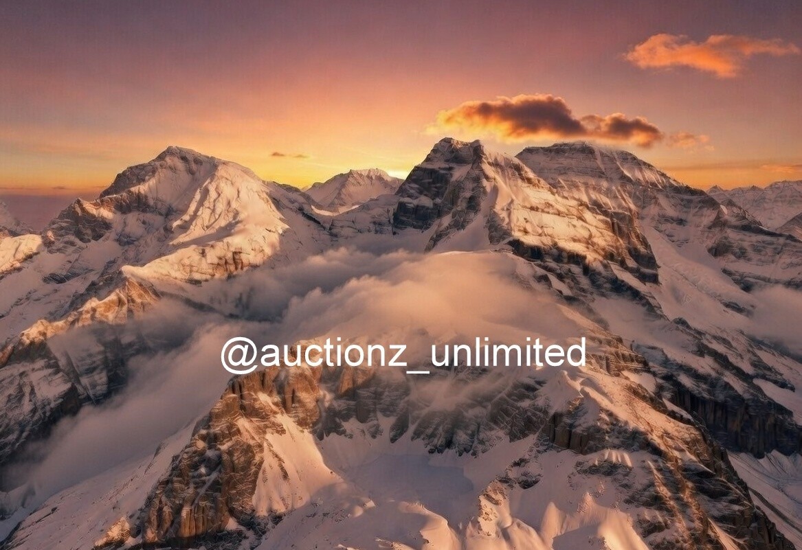 Photo Digital Wallpaper Image Picture Background Mountains Snow Aerial Sunset