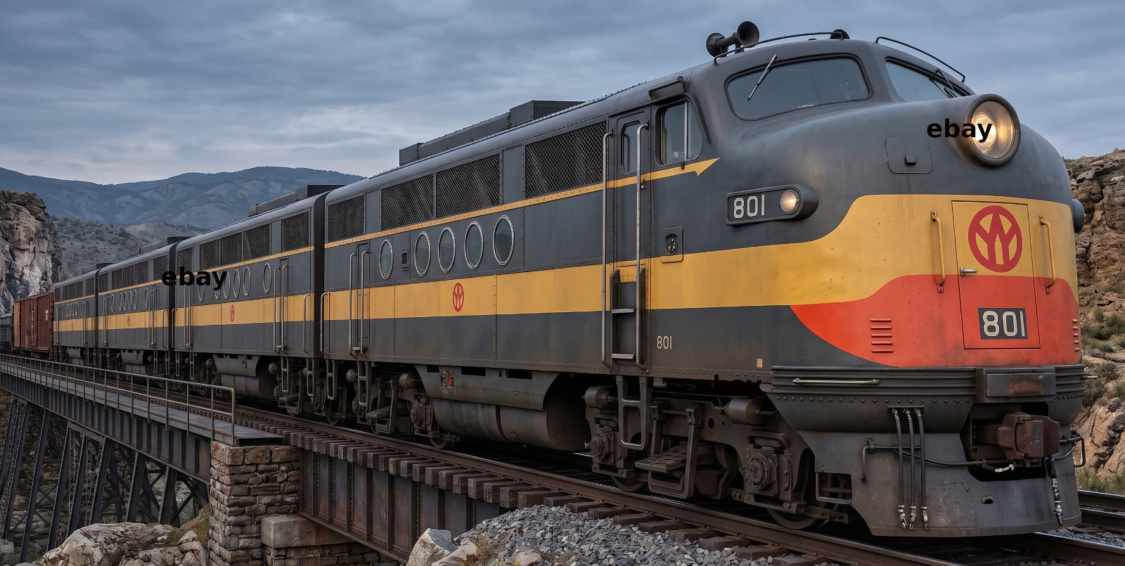 Photo Art Print New York, Ontario & Western EMD FTs in Original Livery