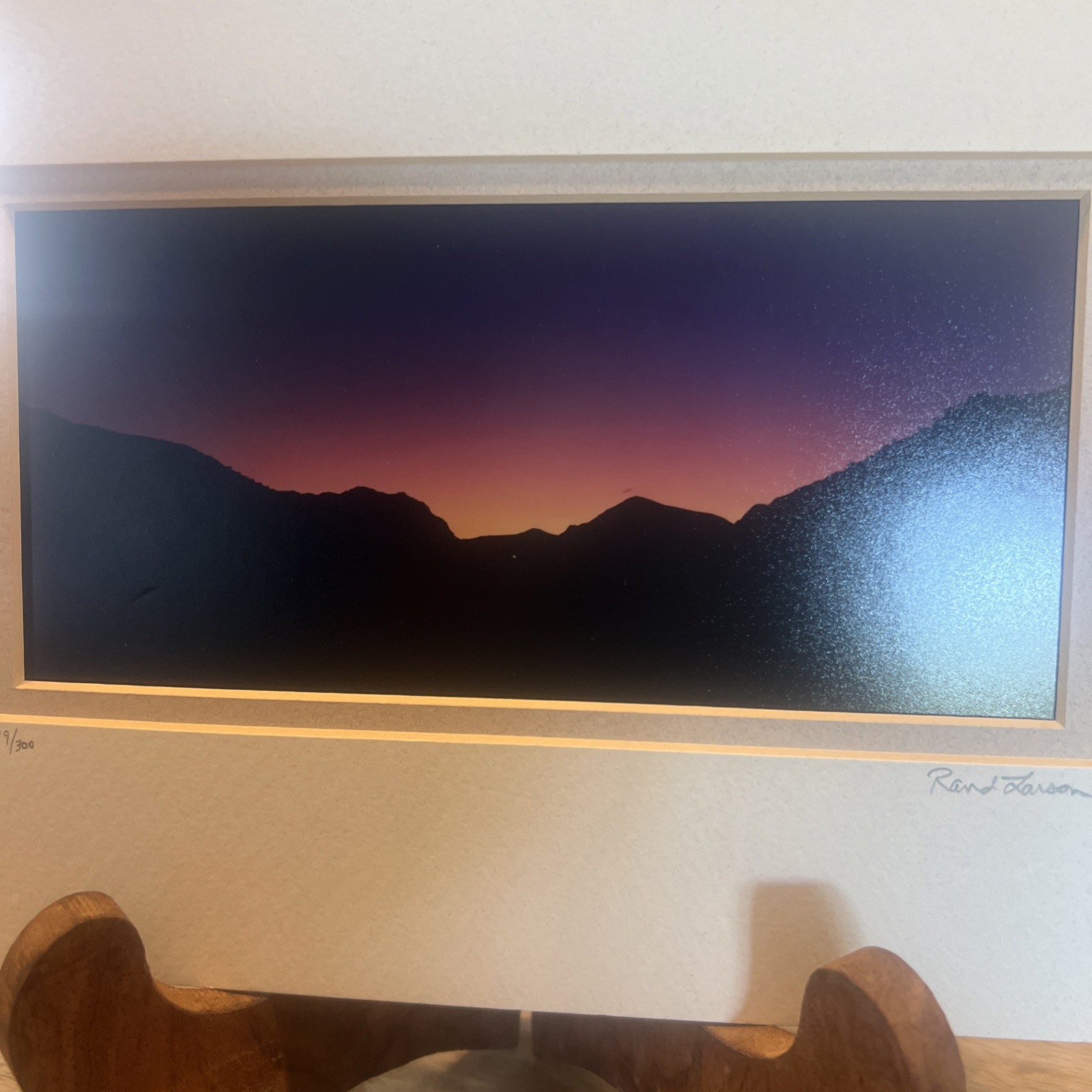 Rand Larson Signed Limited Edition Photo Desert Silhouette 149/300 Edition