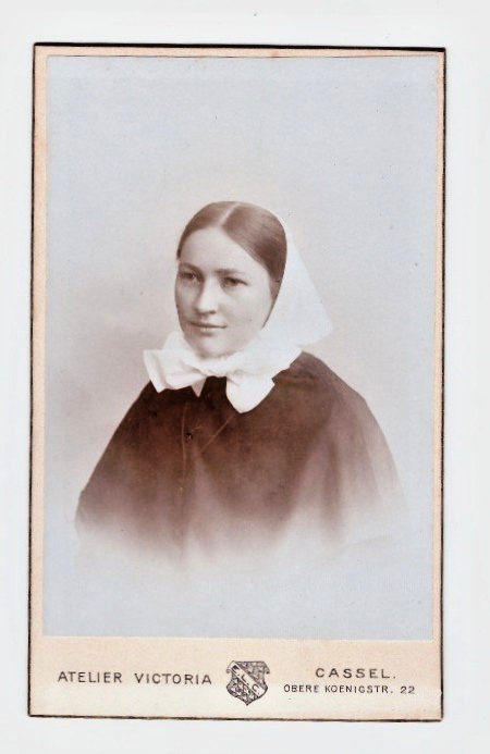 CDV Photo Circa 1900, Young Woman, Nurse, Cassel