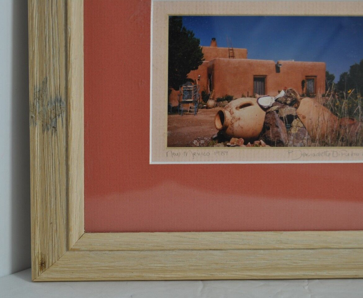 Vintage 1989 New Mexico Framed and Double Matted Photograph Signed and Dated